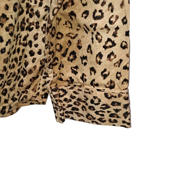 Lauren Ralph Lauren Large Shirt Leopard Print Embroider Logo Button Front LRL - Picture 4 of 7